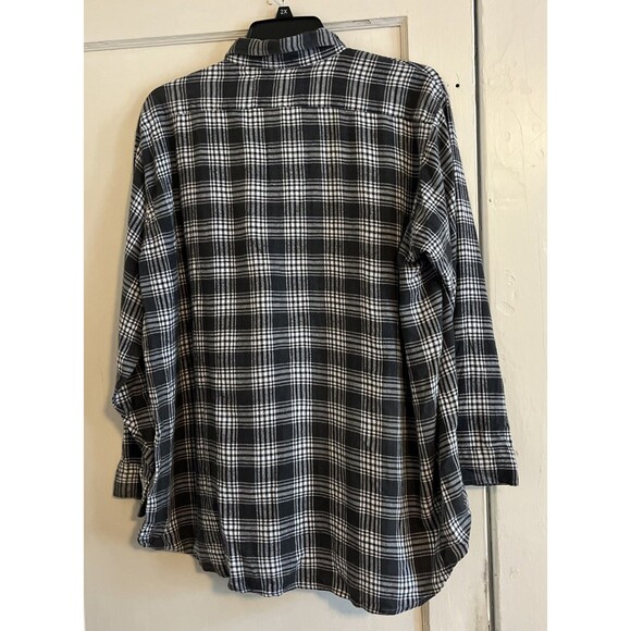 Classic Rugged Wear Men’s Shirt 3XL Gray Plaid Flannel Cotton Workwear Cabincore - Picture 2 of 7
